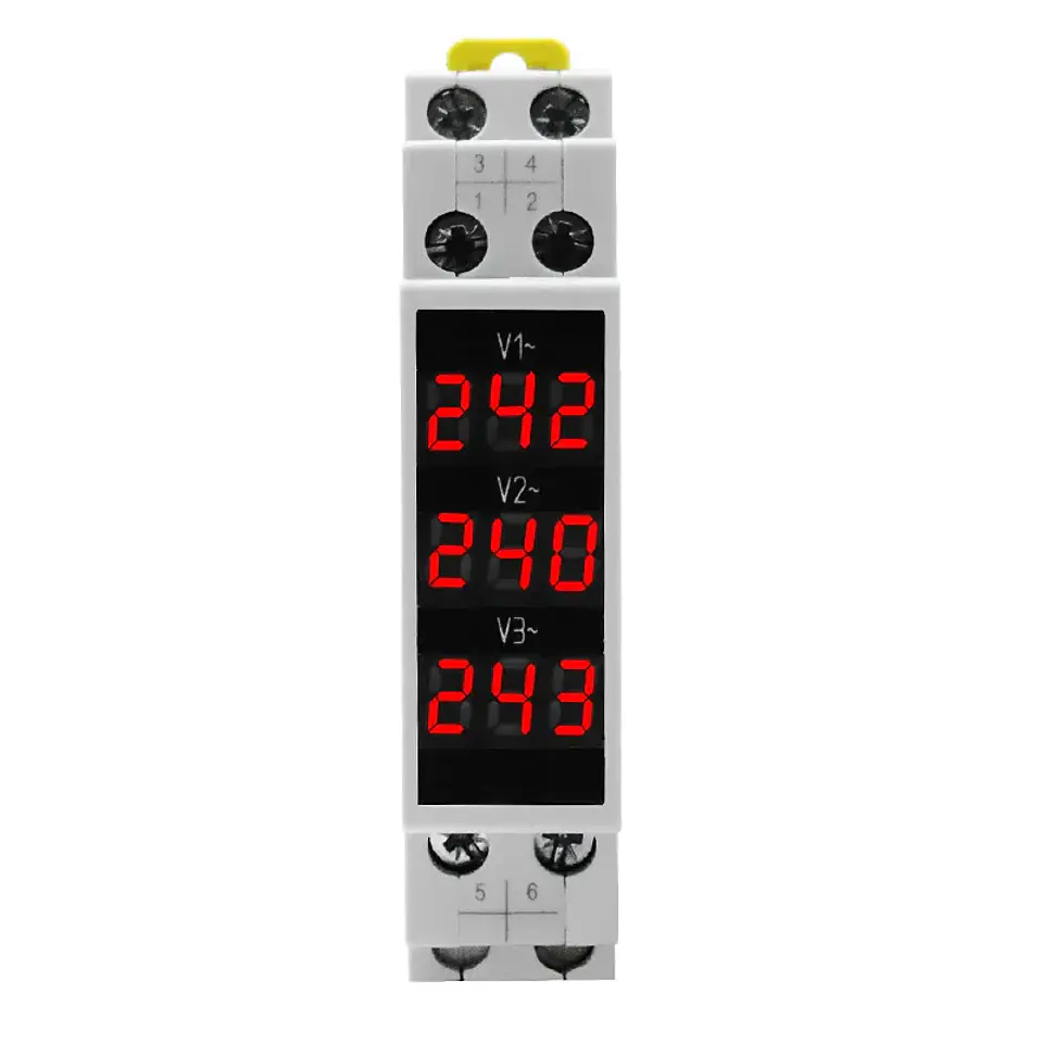 Voltimetro A Riel Din Trifasico -Cnc 1