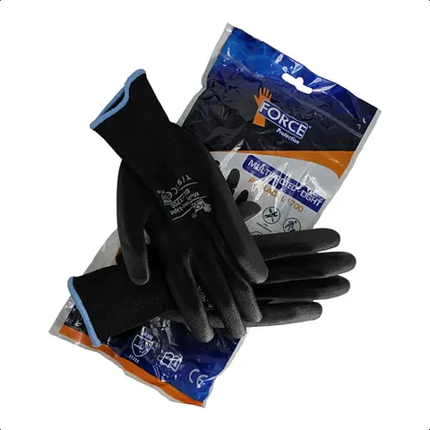 Guantes PU Negros Talla 9