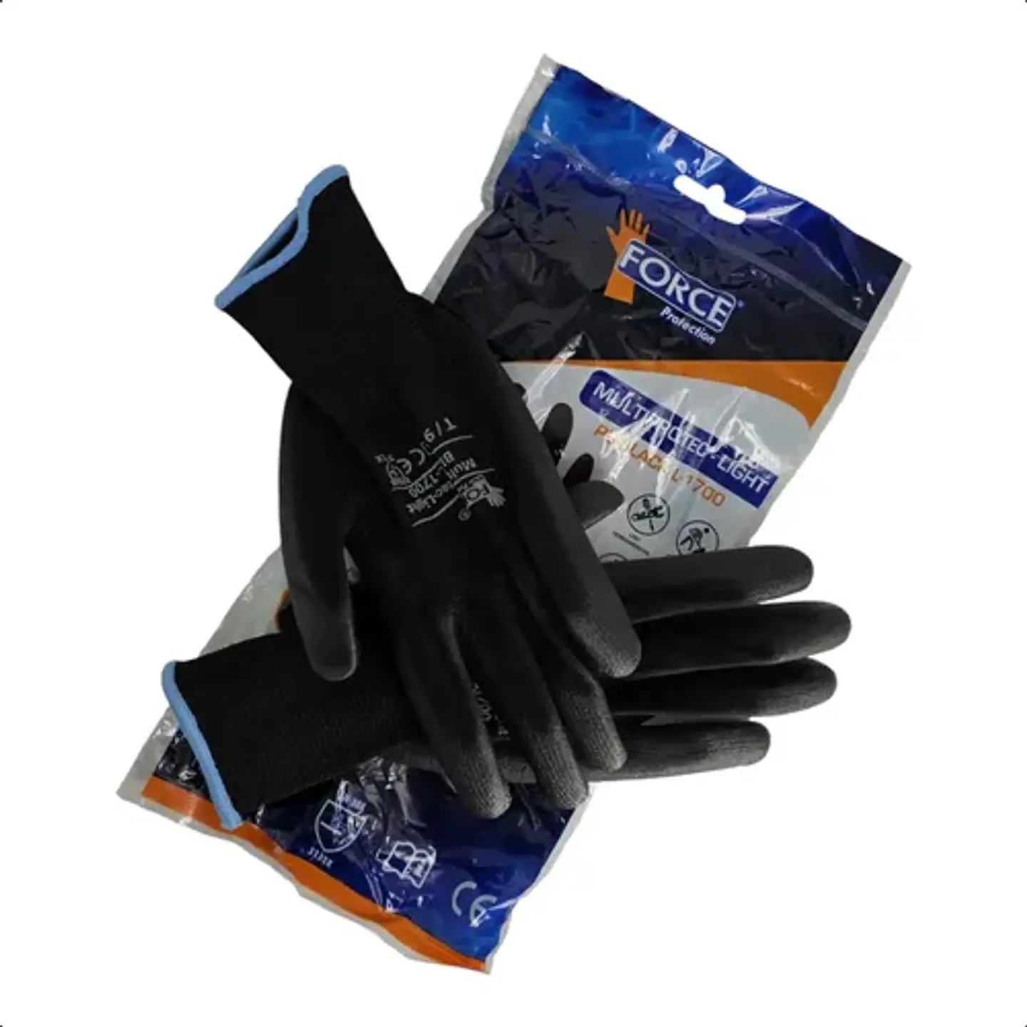 Guantes PU Negros Talla 8 1