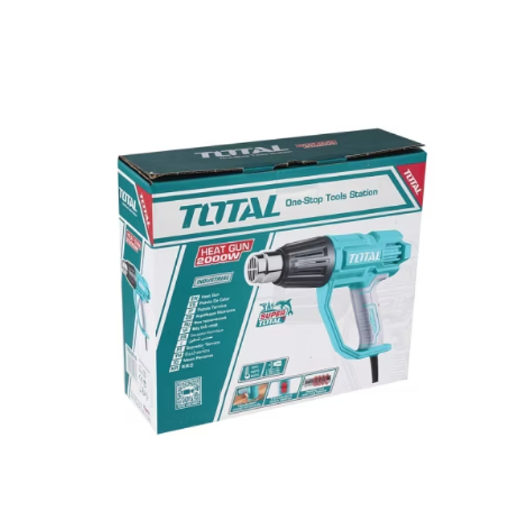 PISTOLA DE CALOR 2000W 3 BOQUILLAS + RASPADOR TOTAL 3