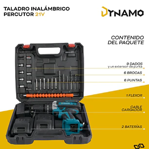 Kit Taladro Destornillador Inalambrico 21v 