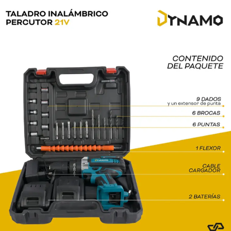 Kit Taladro Destornillador Inalambrico 21v  2