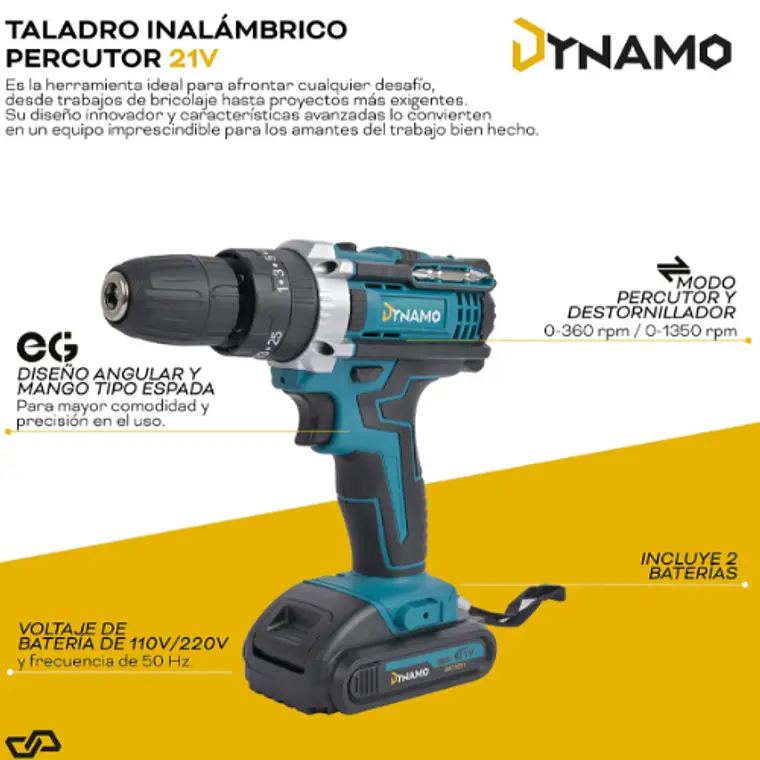 Kit Taladro Destornillador Inalambrico 21v  4