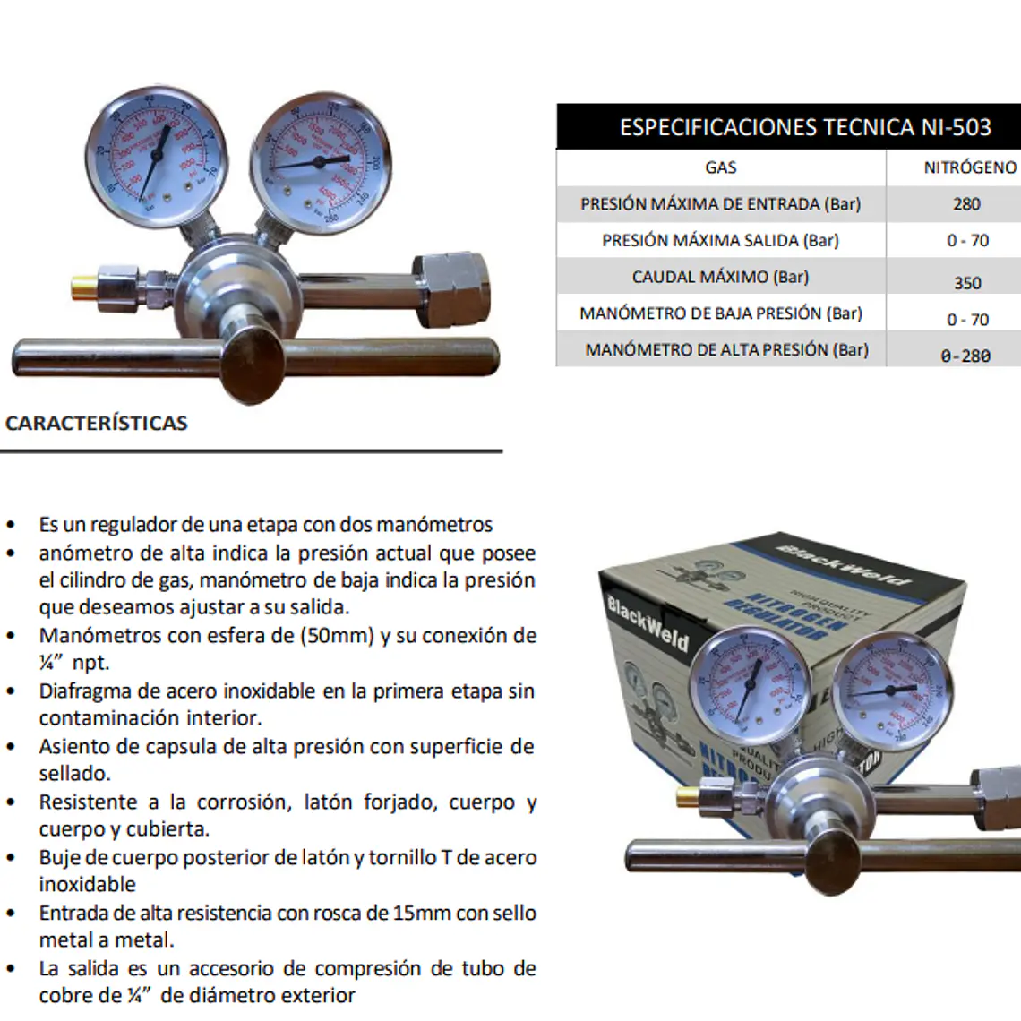 Regulador de Nitrogeno NI-50C 3