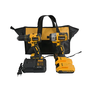 Pack Taladro Percutor + Atornillador de Impacto 21V