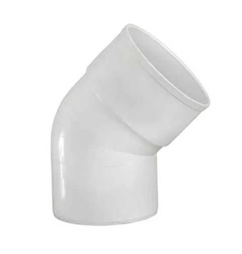 CODO PVC PARA CANALETA 45° BLANCO M-H