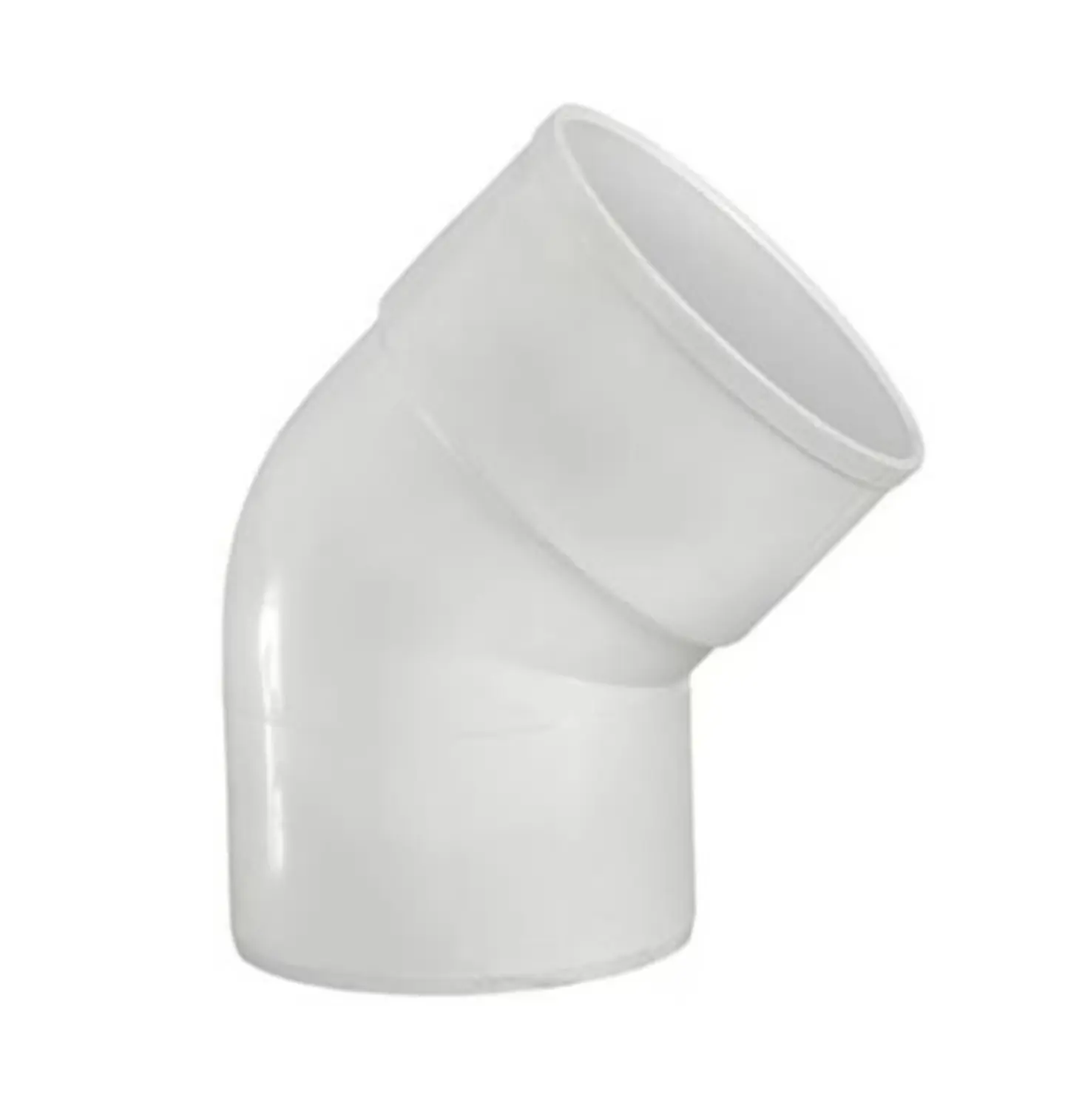 CODO PVC PARA CANALETA 45° BLANCO M-H 1