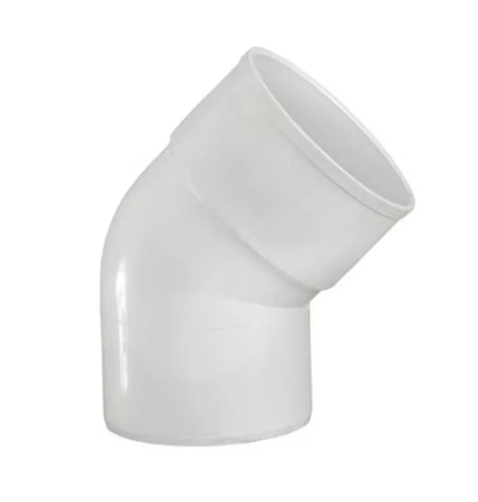 CODO PVC PARA CANALETA 45° BLANCO M-H 1