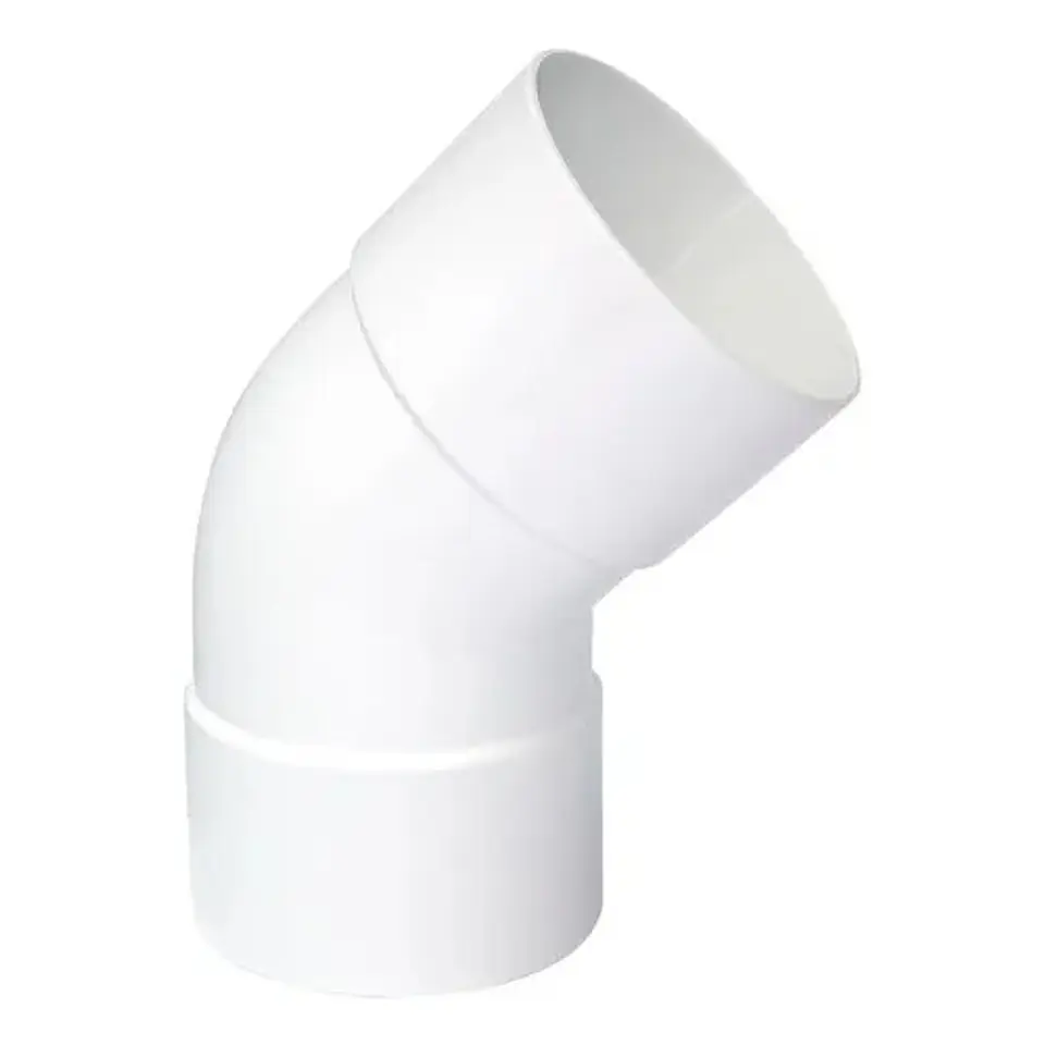 CODO PVC PARA CANALETA 45° BLANCO H-H 1