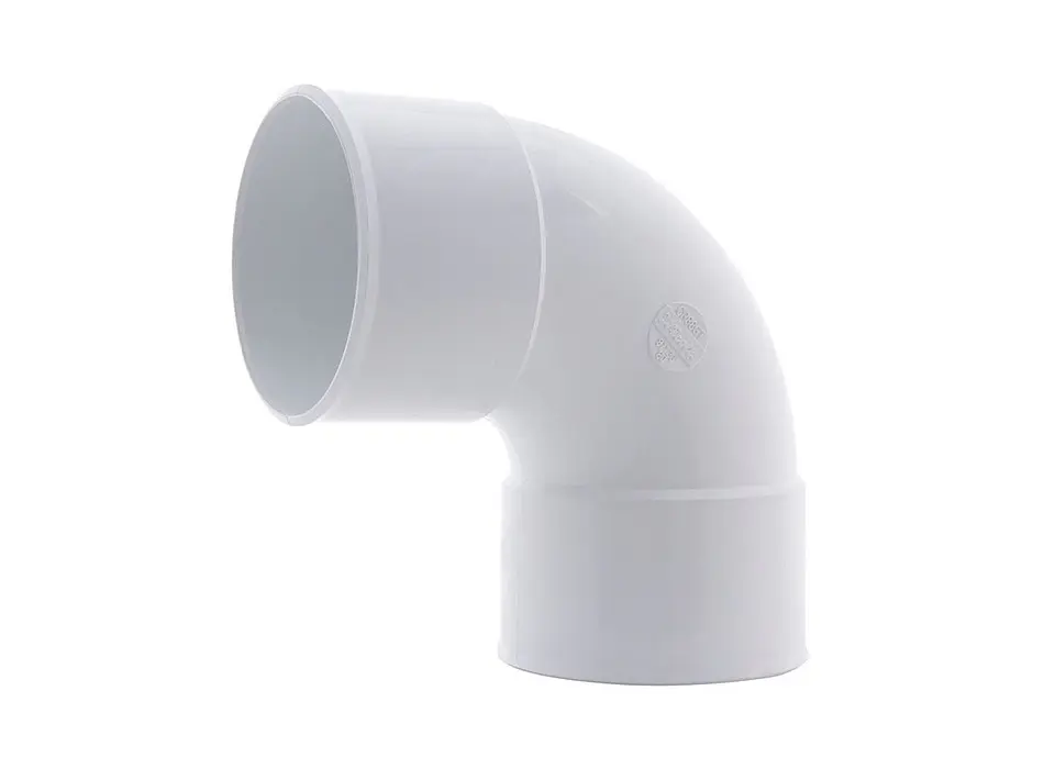 CODO PVC PARA CANALETA 87.5° BLANCO H-H 1