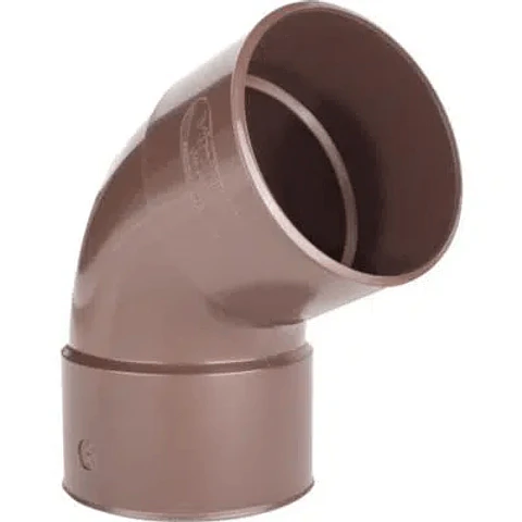 CODO PVC PARA CANALETA 67.5° MARRON H-H