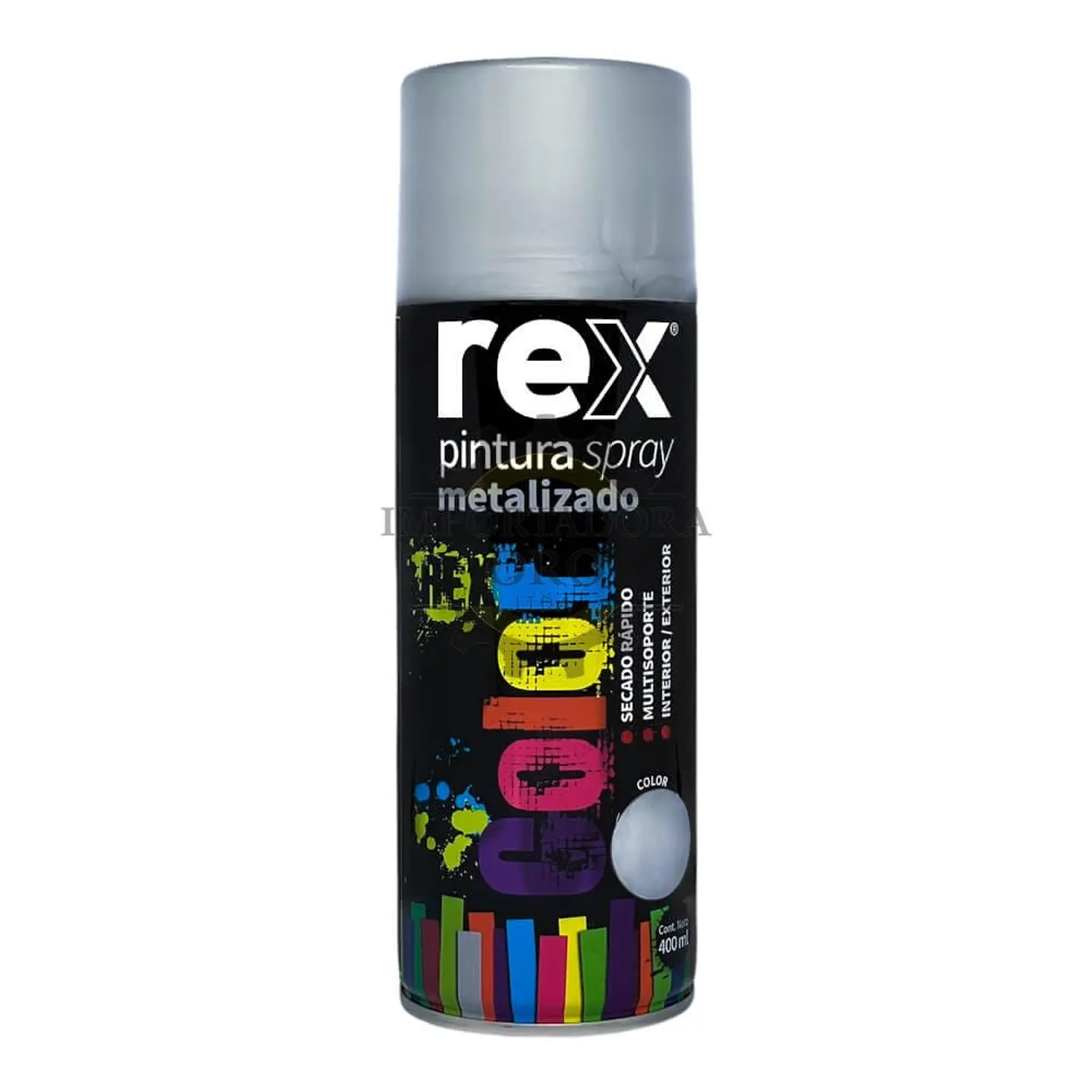 ESMALTE SPRAY REX PLATA 400ML 1