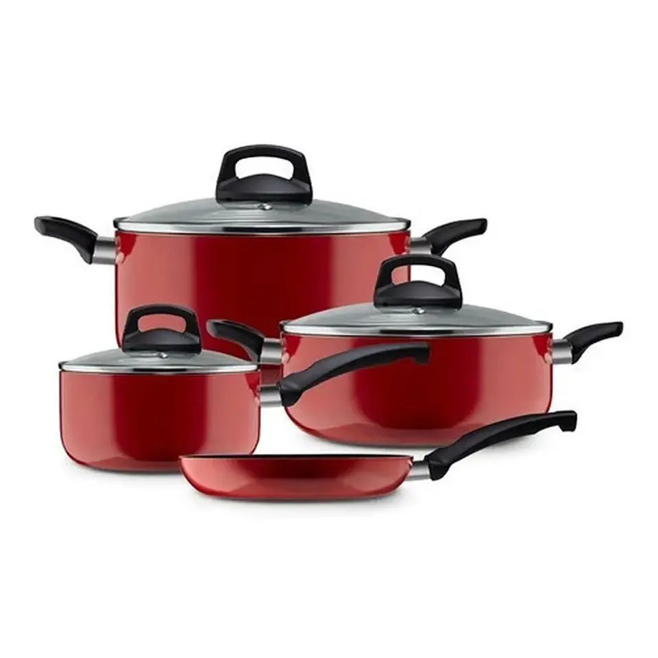 BATERIA COCINA 7 PZAS ANTIADHERENTE ELEMENT ROSSO 1