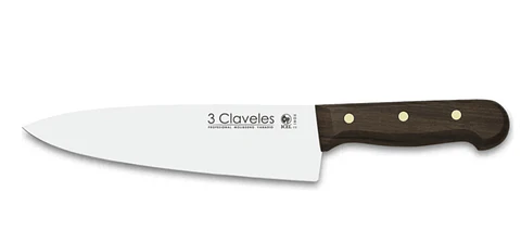 CUCHILLO 3 CLAVELES MANGO MADERA