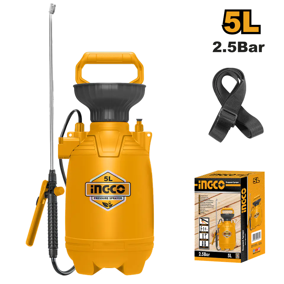 PULVERIZADOR MANUAL INGCO CON VALVULA 5LT 1