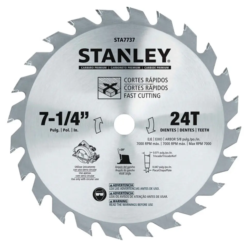 HOJA CIRCULAR STANLEY 7 1/4 24D 1