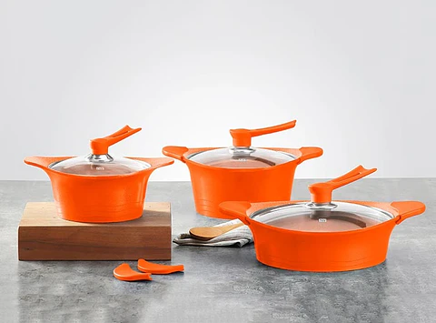 BATERIA 6 PIEZAS NARANJA BOHLIER