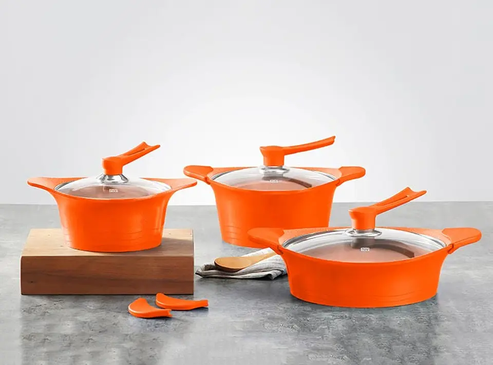 BATERIA 6 PIEZAS NARANJA BOHLIER 1