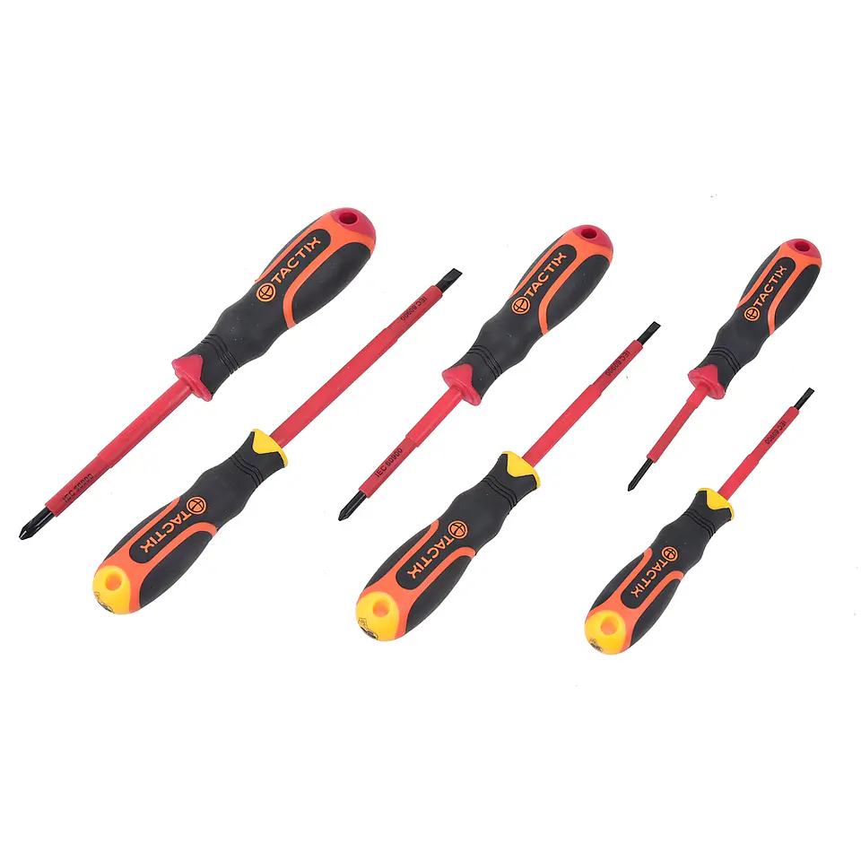 JUEGO ATORNILLADORES TACTIX 6 PIEZAS ELECTRICOS 1
