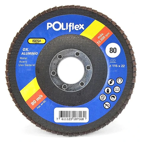 DISCO TRASLAPADO POLIFLEX N°60 INOXIDABLE