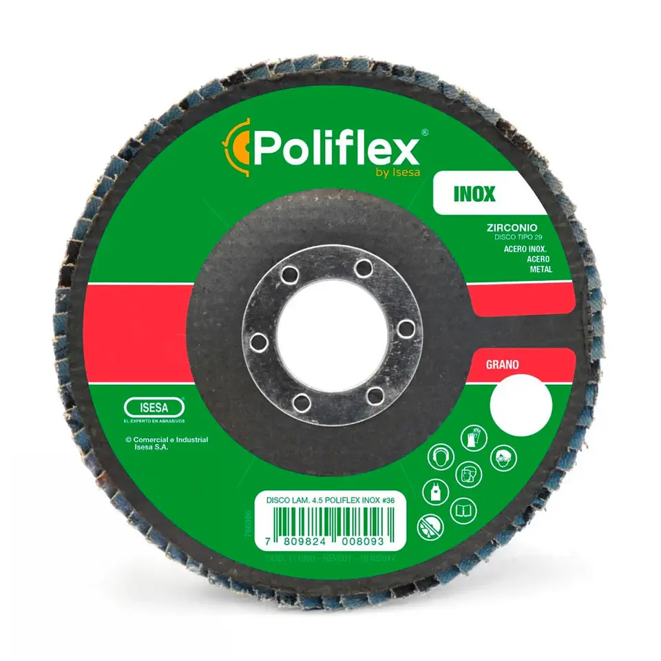 DISCO TRASLAPADO POLIFLEX N°50 INOXIDABLE 1