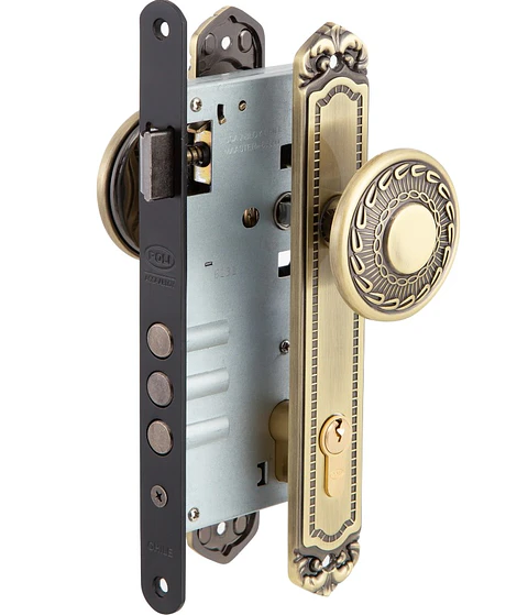CERRADURA POLI 103791 BARROCA POMO ACCESO FIJO