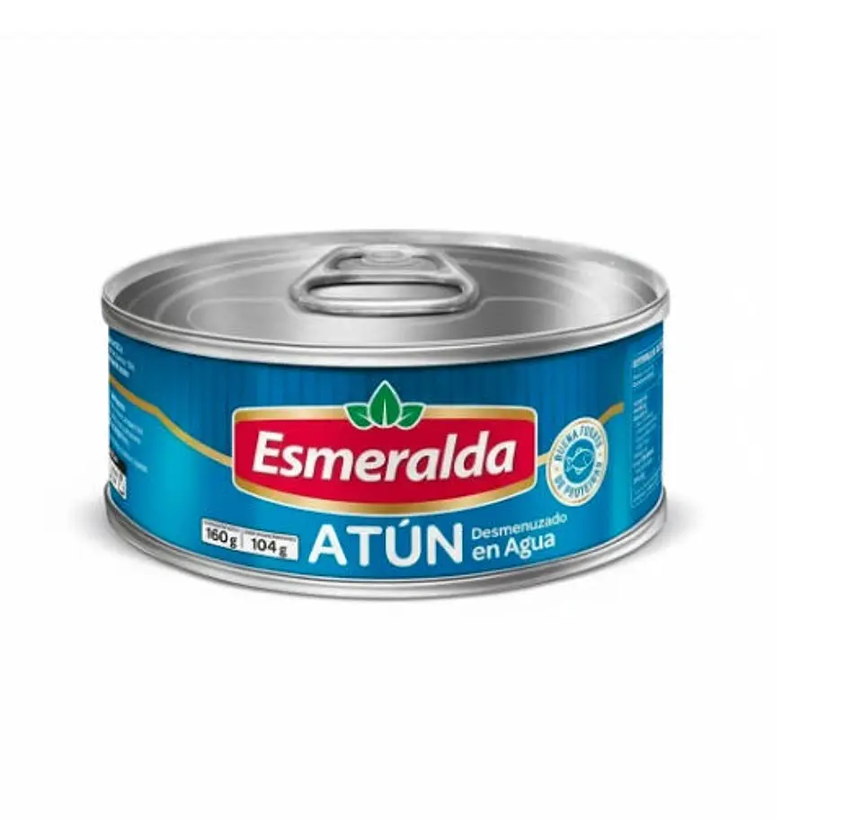 ATUN ESMERALDA DESMENUZADO 160GR AGUA 1
