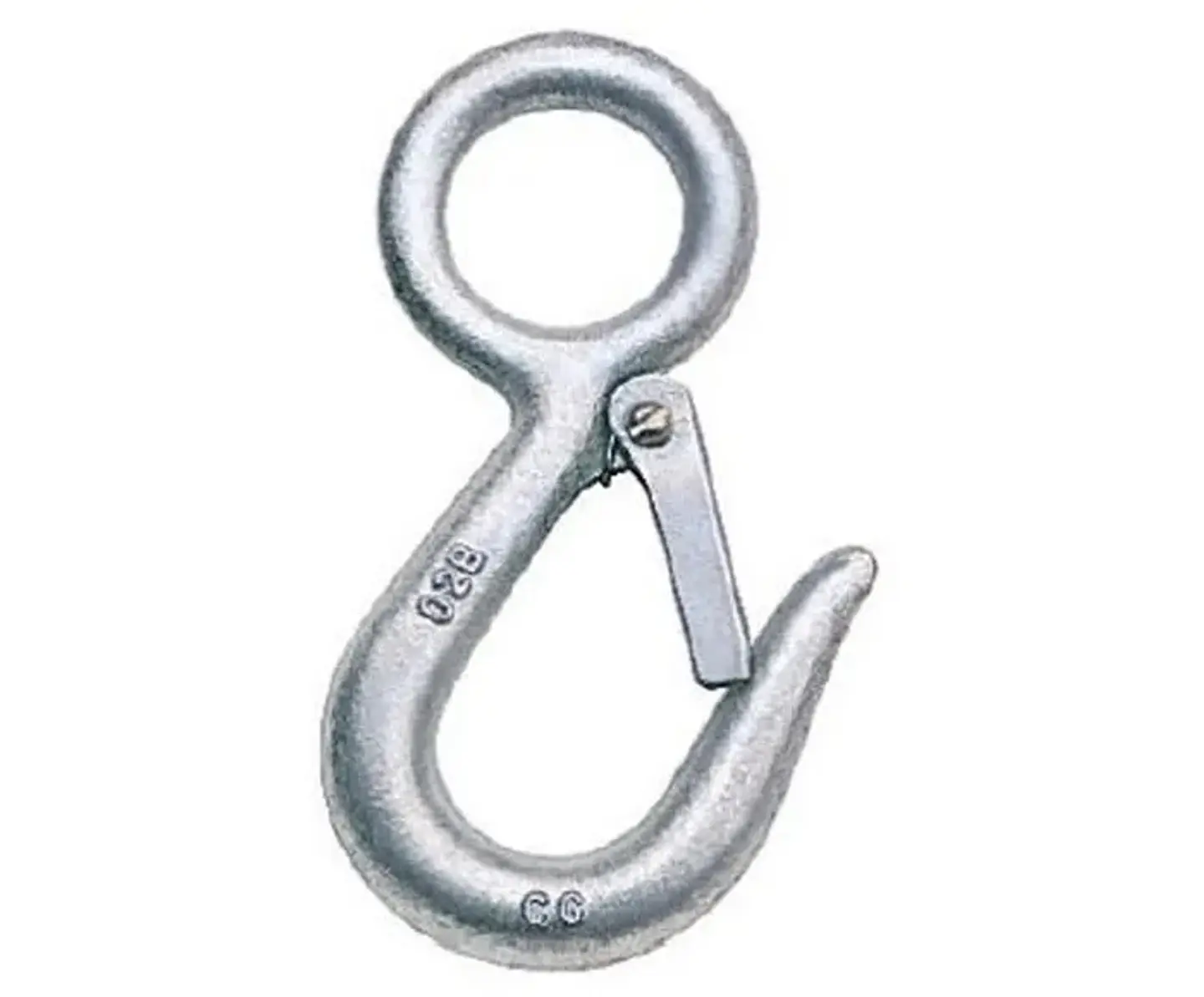 GANCHO CABLE GALVANIZADO CON SEGURO 1.5 TON 1