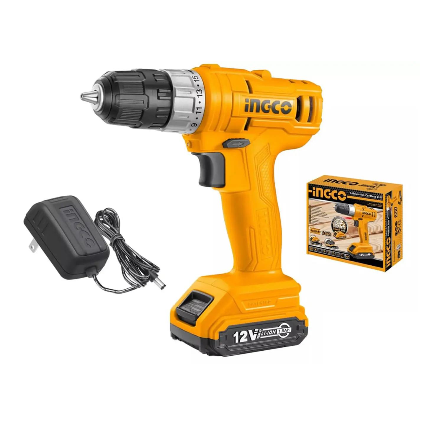 TALADRO INGCO INALAMBRICO 12V BATERIA Y CARGADOR 1