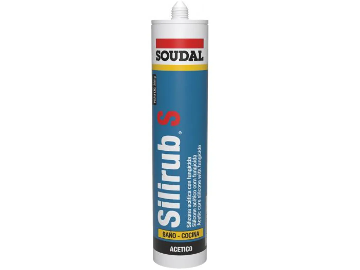 SILIC BLANCA 300ML SOUDAL SILIRUB S FUNGICIDA 1