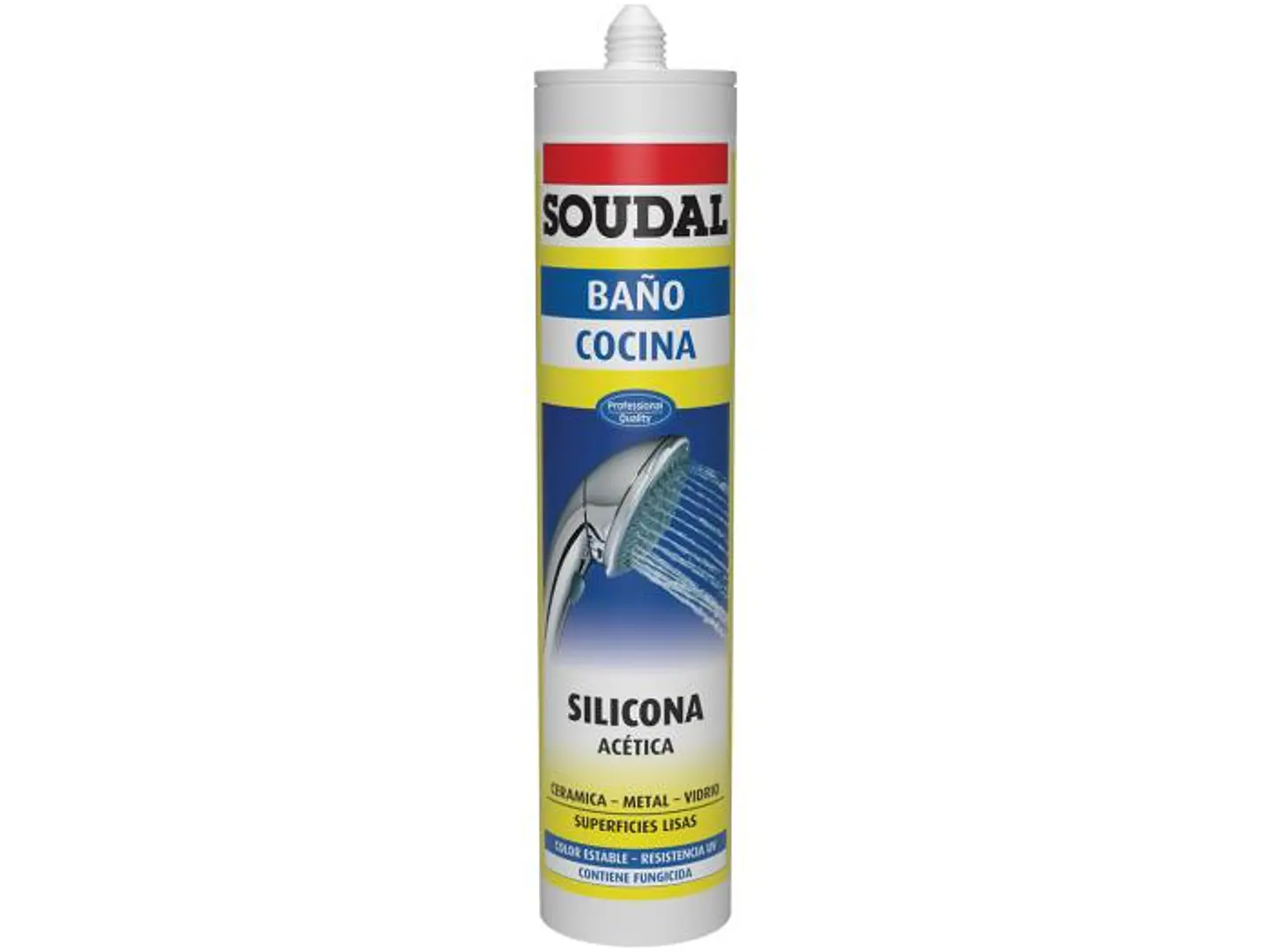 SILICONA TRANSPARENTE 300ML SOUDAL SILIRUB FUNGICIDA 1