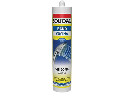SILICONA BLANCA 300ML SOUDAL CON FUNGICIDA