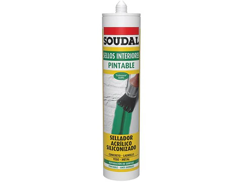 SELLADOR ACRILICO SOUDAL BLANCA PINTABLE 300ML