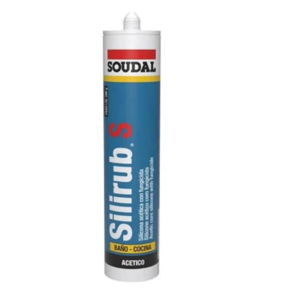 SILICONA TRANSPARENTE 82ML SOUDAL FUNGUICIDA POMO 1