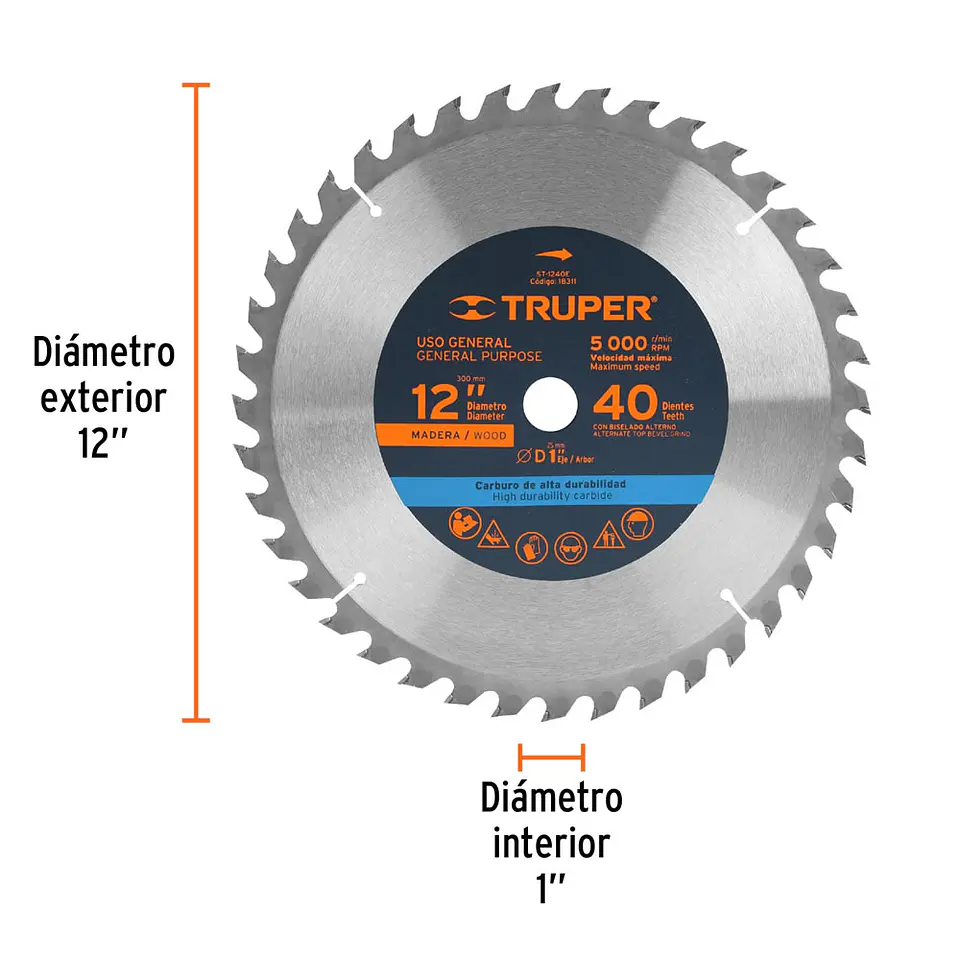 HOJA CIRCULAR TRUPER 12X40D 1