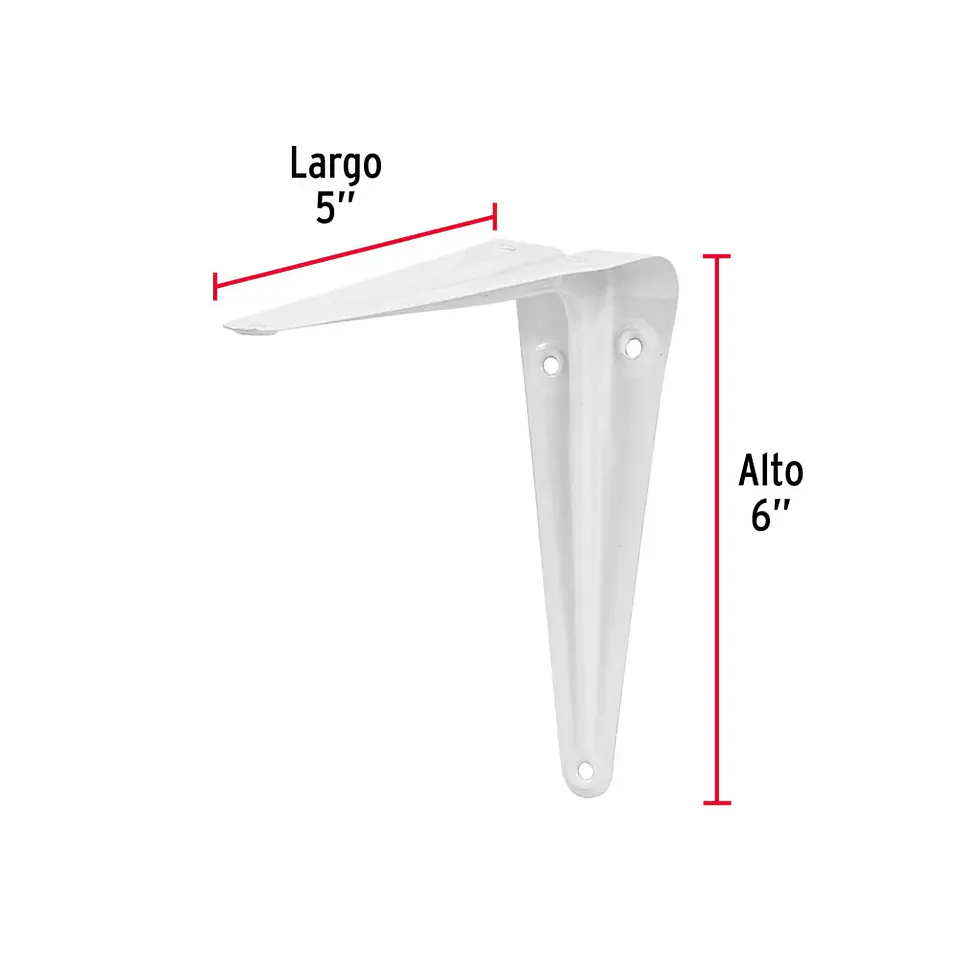 ESCUADRA PARA REPISA 5X6 BLANCA 1