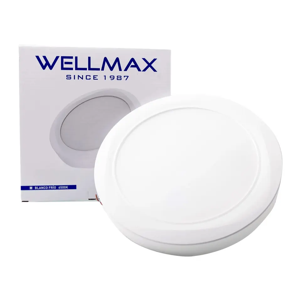 FOCO LED SOBREPONER REDONDO 12W VELLMAX 6500K 1