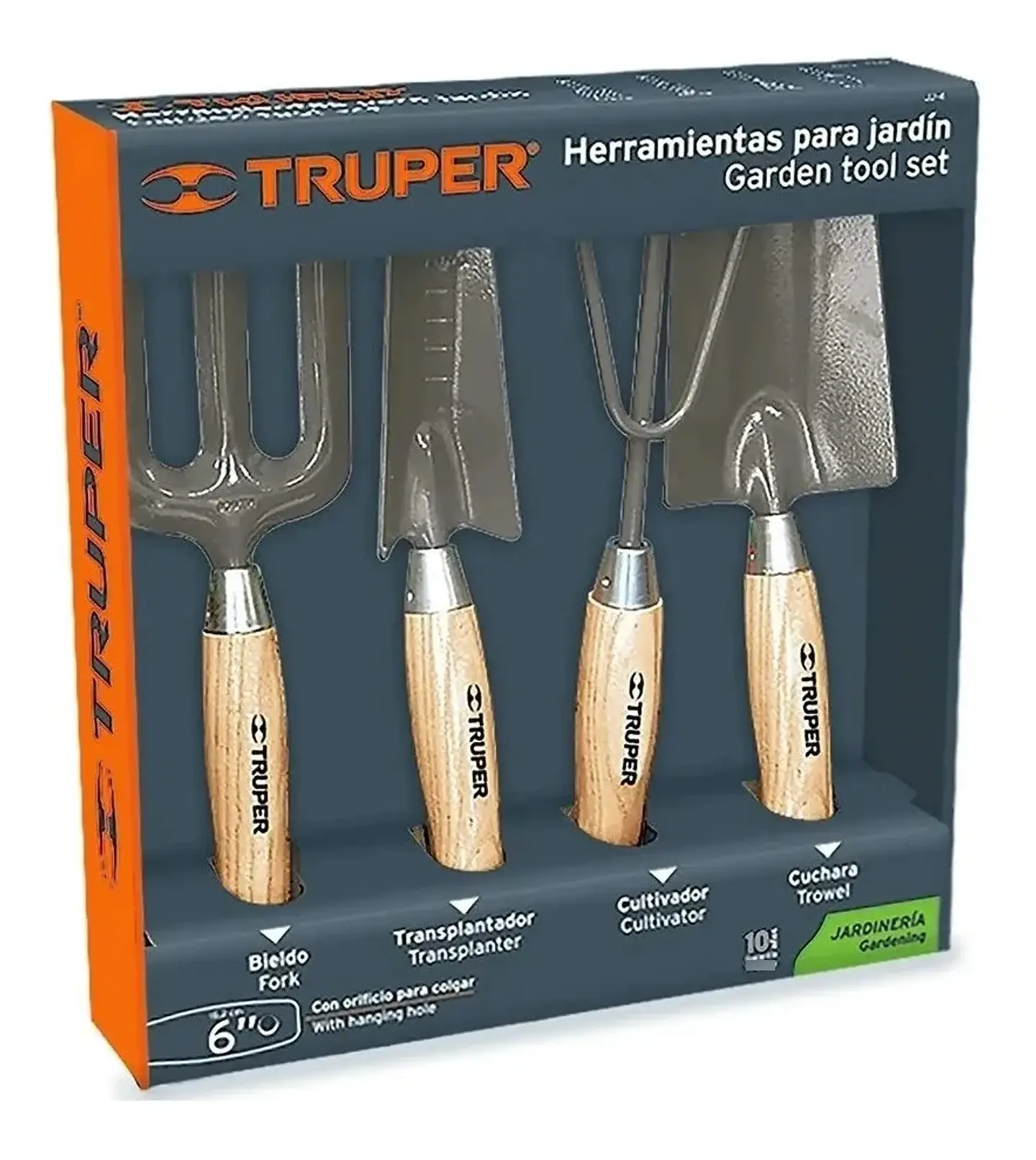 JUEGO HERRAMIENTAS JARDIN TRUPER 4 PIEZAS 1