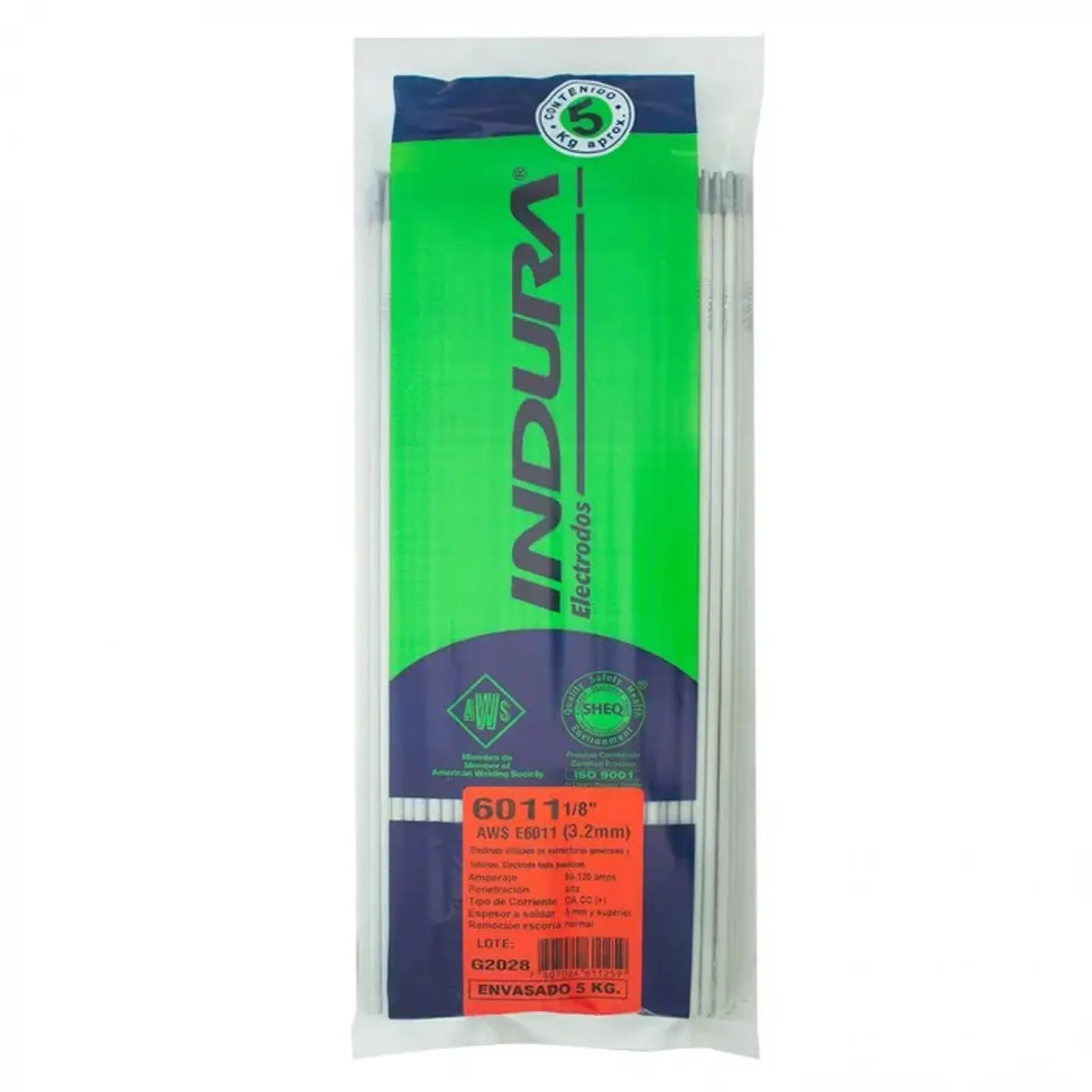 SOLDADURA INDURA 6011 1/8 PUNTO VERDE 1
