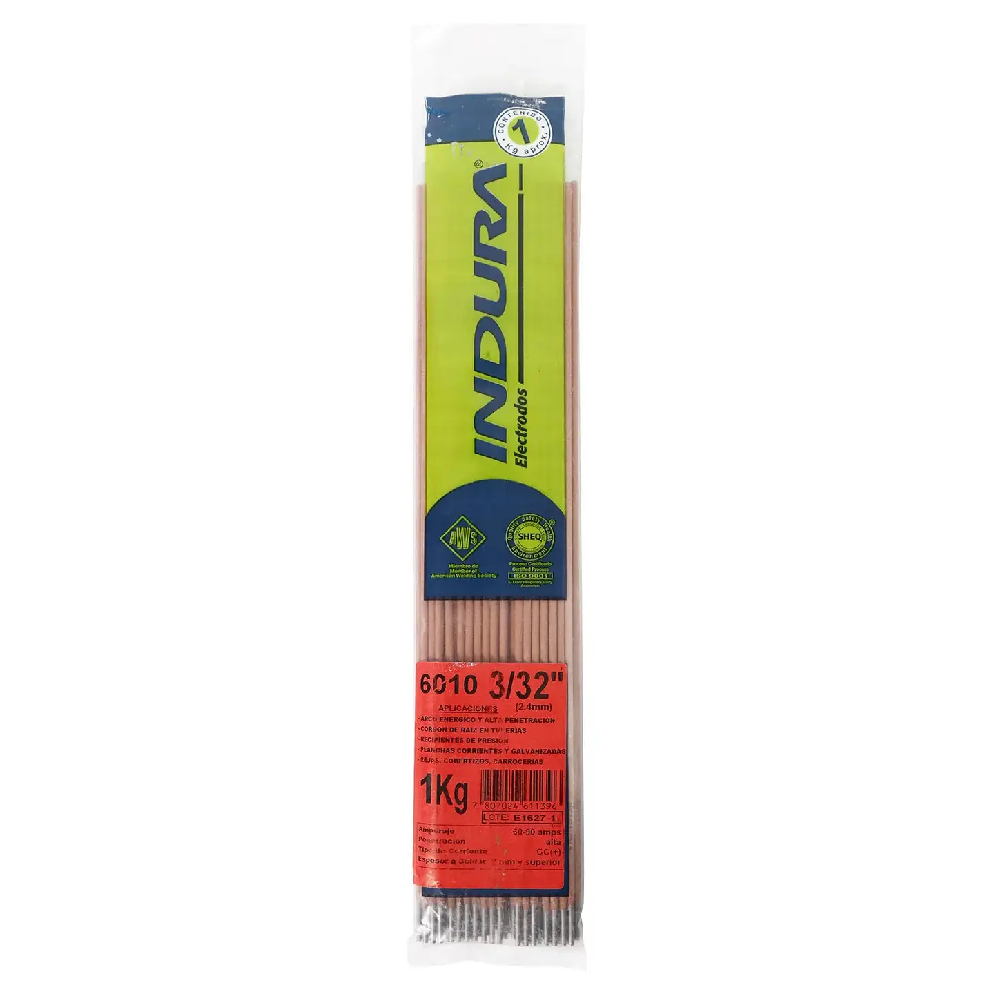 SOLDADURA INDURA 6010 A 3/32 1
