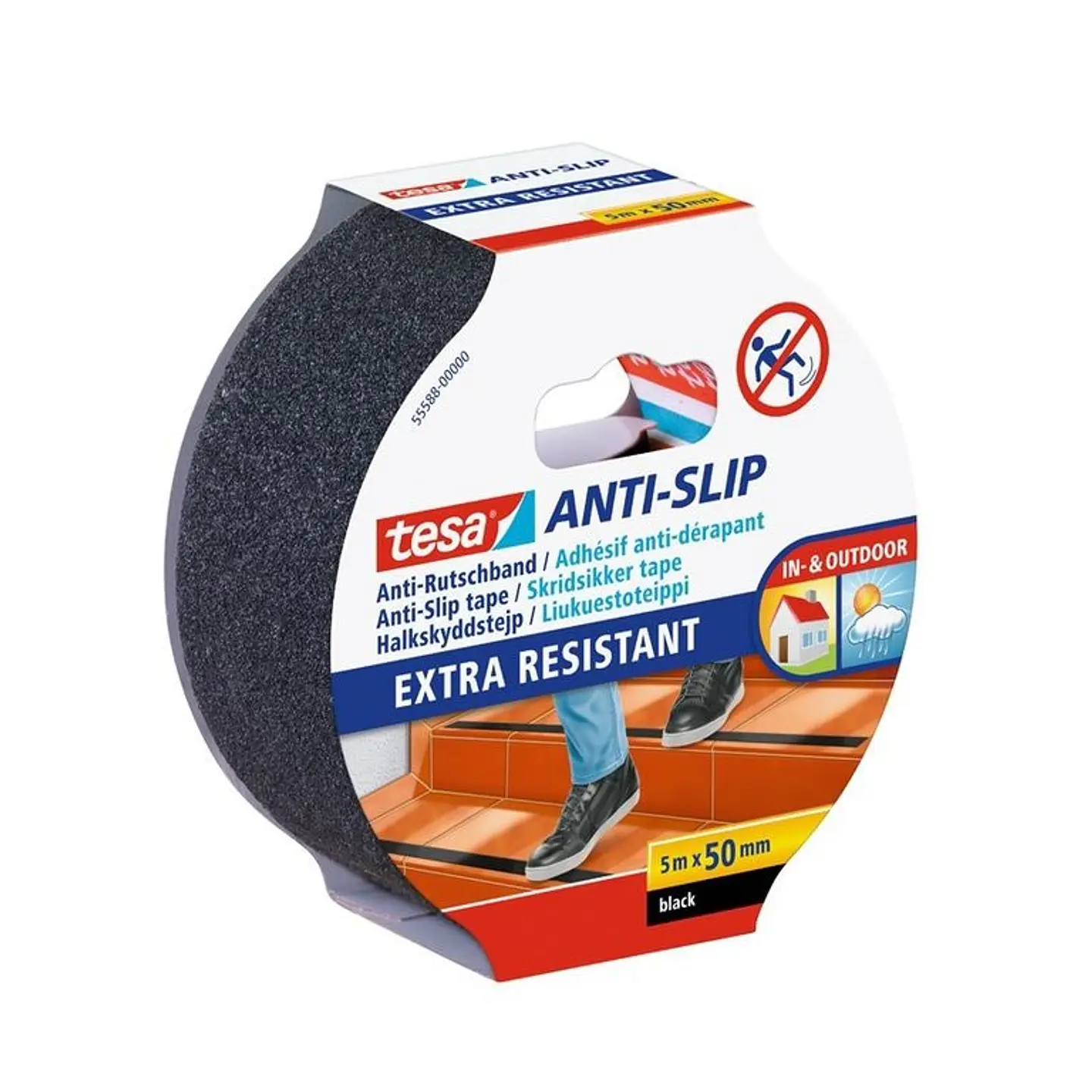 CINTA ANTIDESLIZANTE NEGRO 5M X 25MM TESA 1