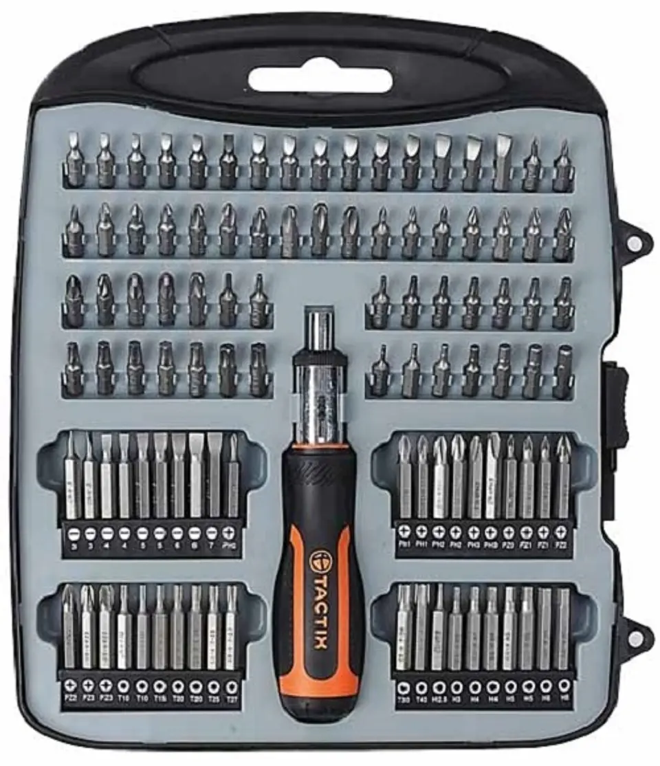 JUEGO ATORNILLADOR TACTIX 103 PIEZAS 1