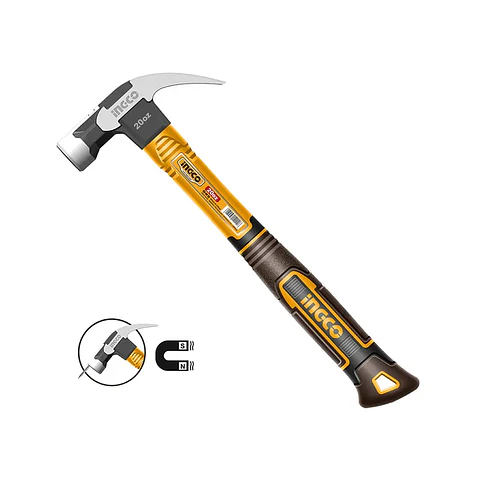 MARTILLO CARPINTERO INGCO MANGO FIBRA VIDRIO 20OZ