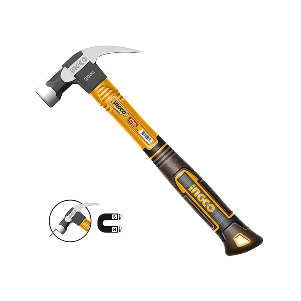 MARTILLO CARPINTERO INGCO MANGO FIBRA VIDRIO 20OZ 1