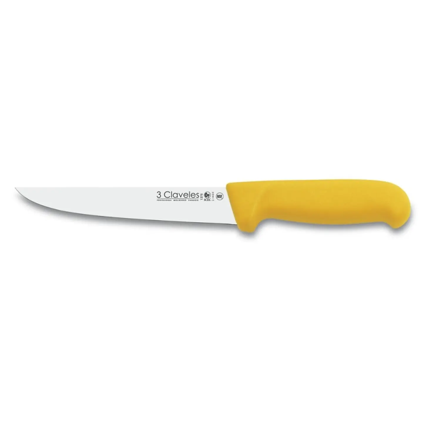 CUCHILLO 3 CLAVELES POLIPROPILENO AMARILLO 18CM 1