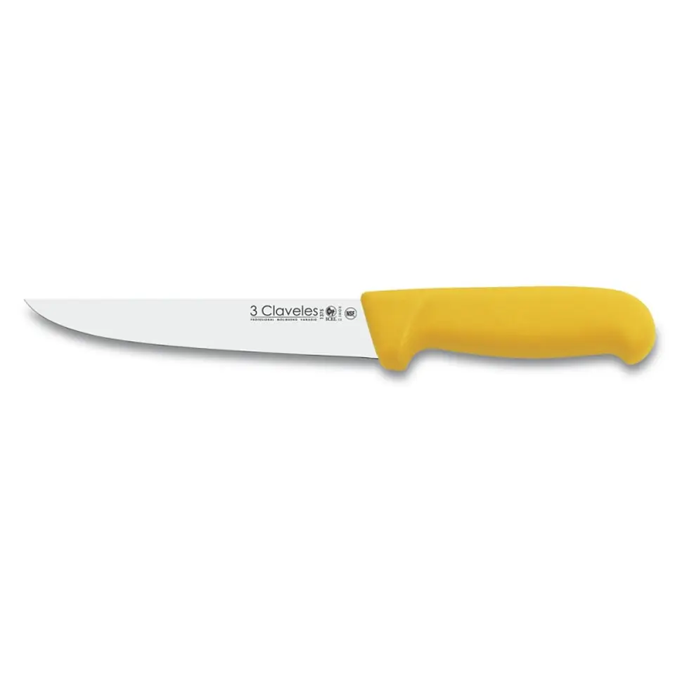 CUCHILLO 3 CLAVELES POLIPROPILENO AMARILLO 18CM 1