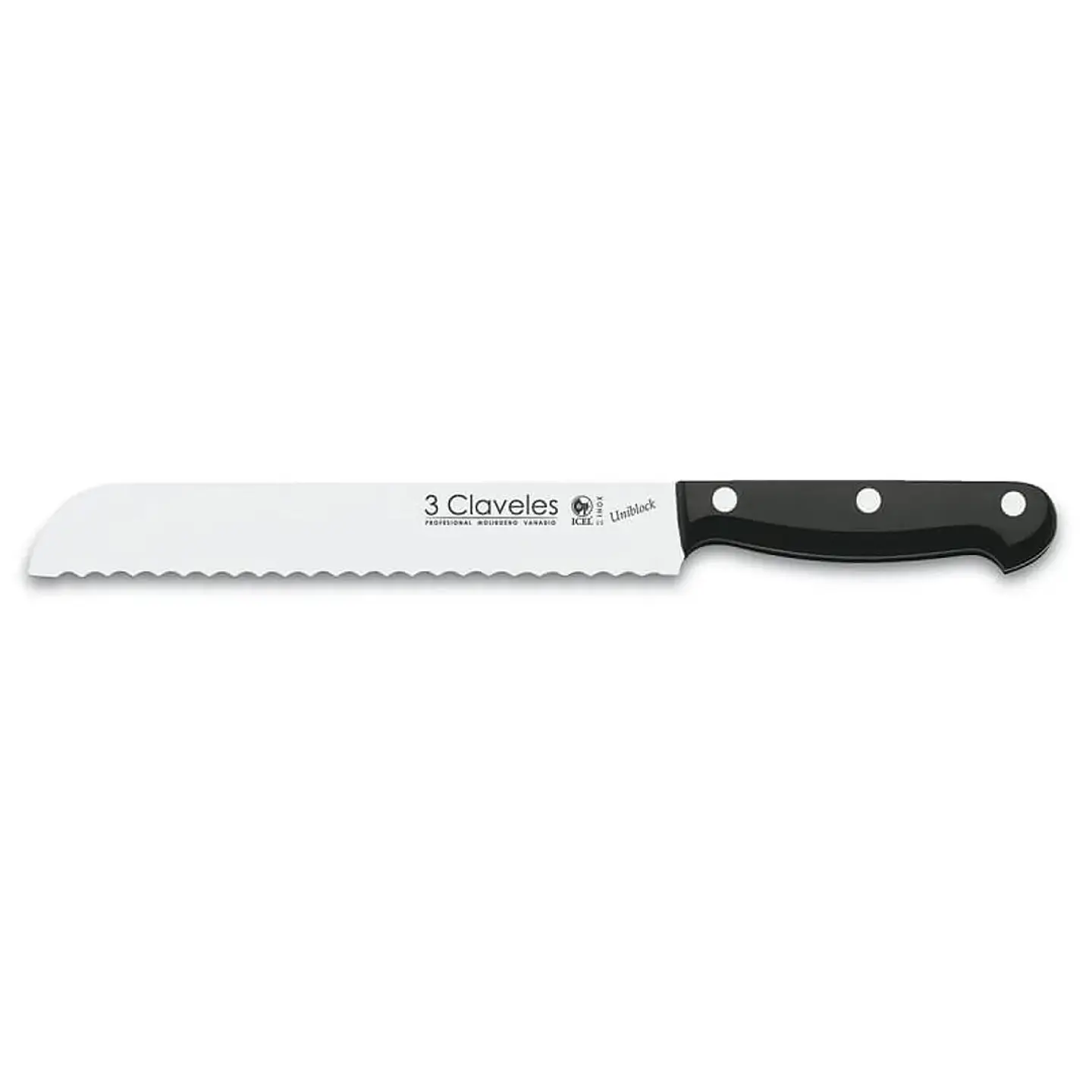 CUCHILLO 3 CLAVELES INOXIDABLE 20CM PANERO 1