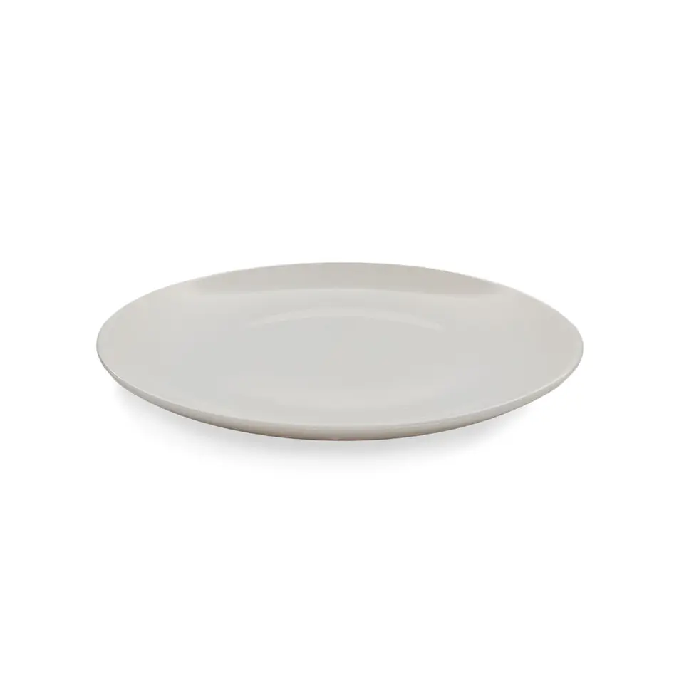 PLATO LLANO 22.5CM PORCELANA BLANCA HALLEN 1