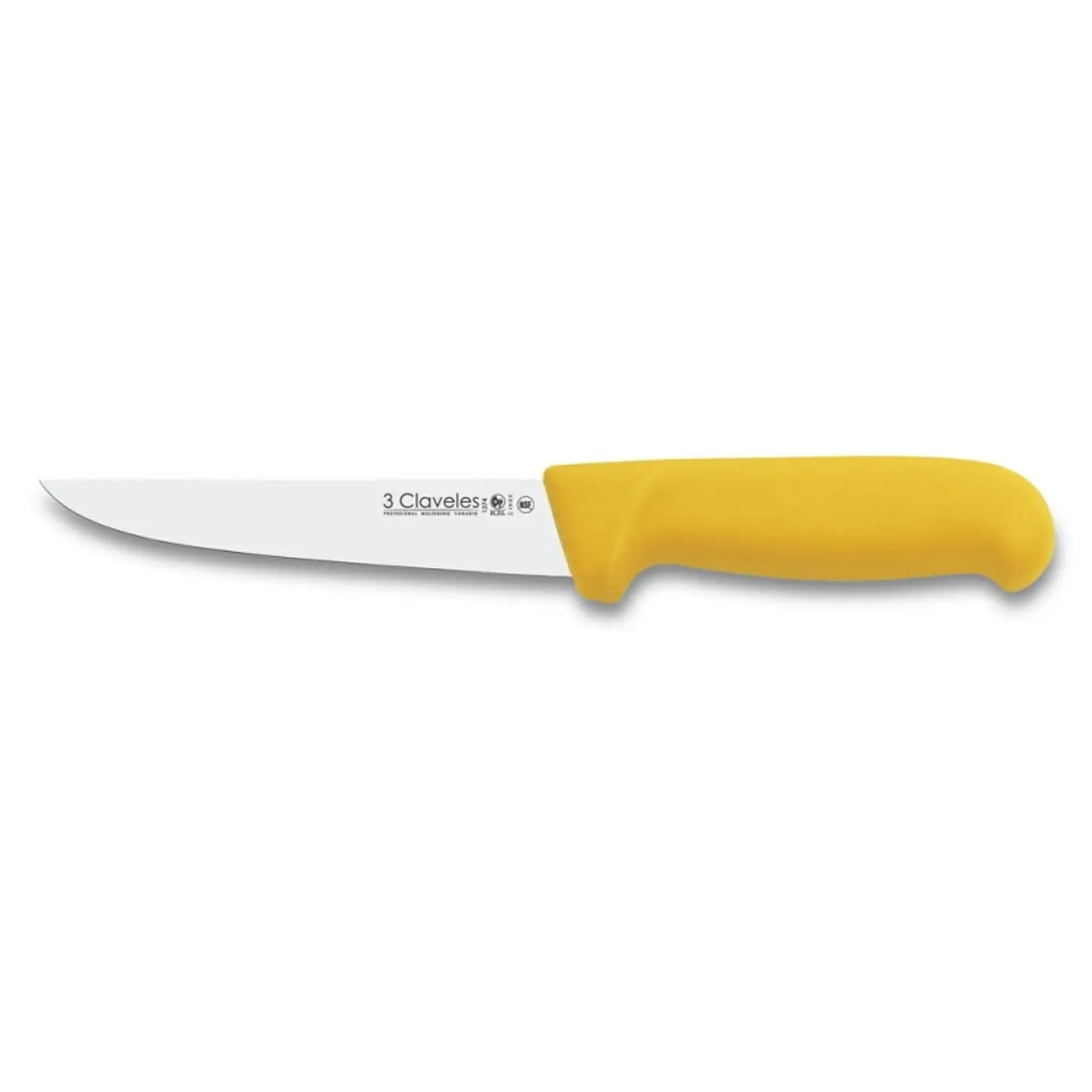 CUCHILLO 3 CLAVELES AMARILLO 15CM CARNICERO 1