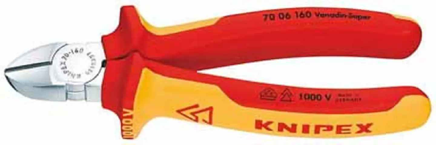 ALICATE KNIPEX CORTE DIAGONAL AISLANTE PLASTICO 1